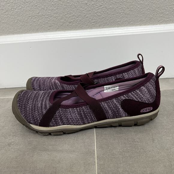 Keen Hush Knit Mary Jane Womens 7.5 Purple Comfort Casual Slip On Shoes - Picture 2 of 5